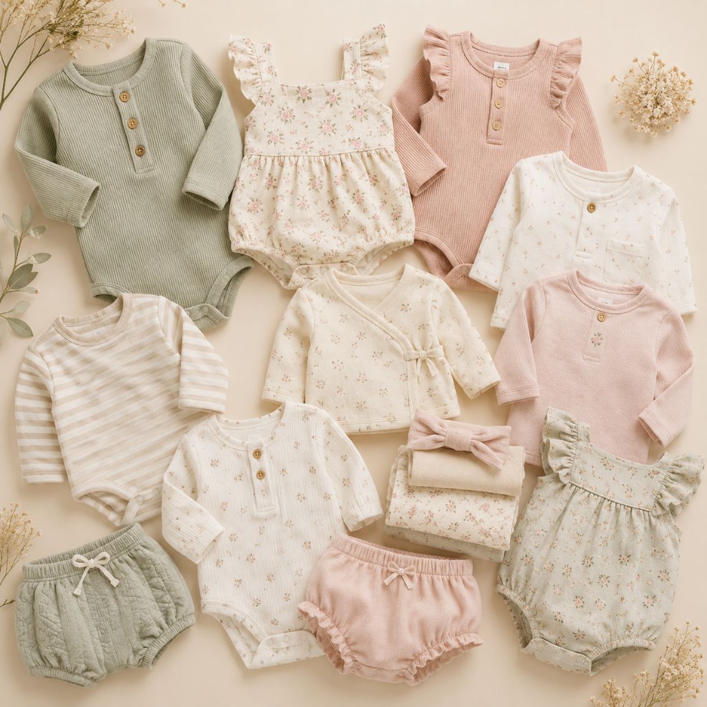 Infant Organic Cotton Rompers